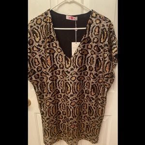 Buddy love leopard sequin dress